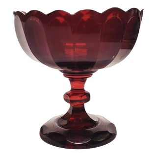 Biedermeier Fruit Bowl on Stand, Austria, 1850s For Sale