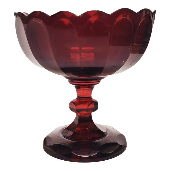 Biedermeier Fruit Bowl on Stand, Austria, 1850s For Sale