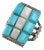 sz11.5 Vintage Zuni Sterling, turquoise and shell cobblestone ring For Sale