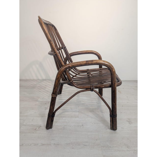 Vintage Italian Bamboo Armchair, 1970s For Sale - Image 9 of 18