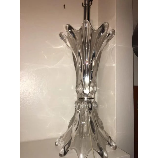 Late 20th Century Monumentalmodern Clear Murano Glass Lamp by Venini For Sale - Image 5 of 6