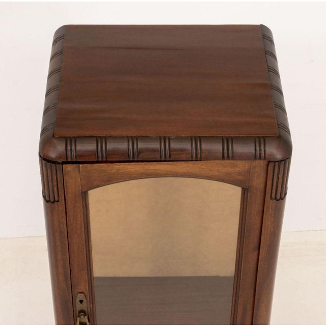 Art Deco Walnut Display Cabinets, Pair For Sale - Image 11 of 11