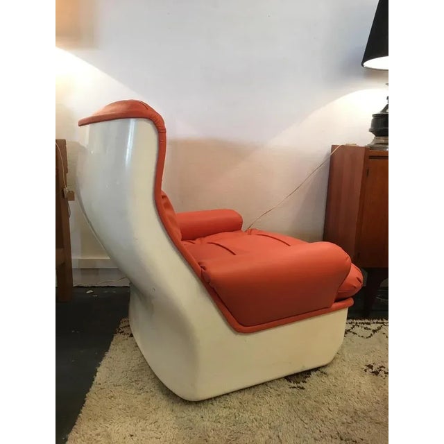 Fiberglass armchair covered in orange skai, completely reupholstered. Orchid model edited by Airborne I have official...