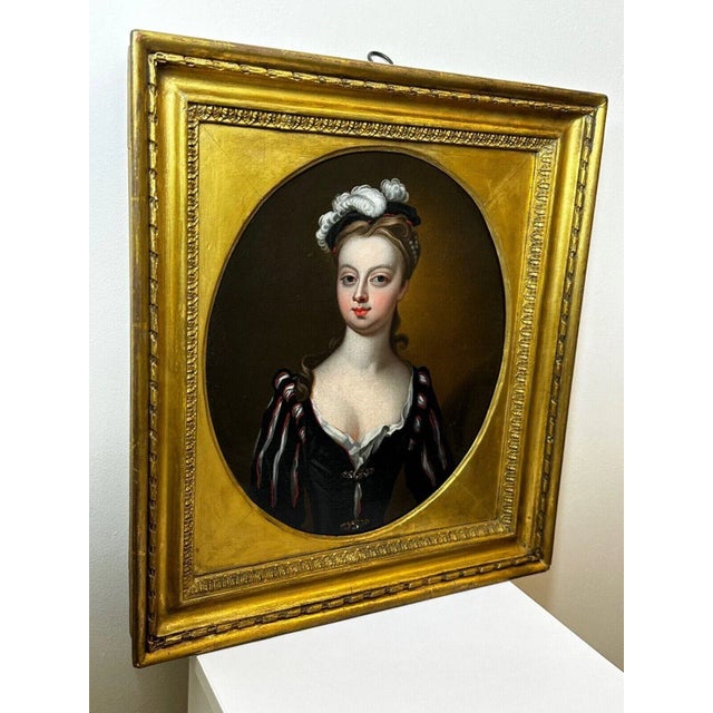 Early 18th Century 18th Century Oil Painting British Countess of Guilford Lady Lucy North Née Montagu – Circle of John Vanderbank For Sale - Image 5 of 17