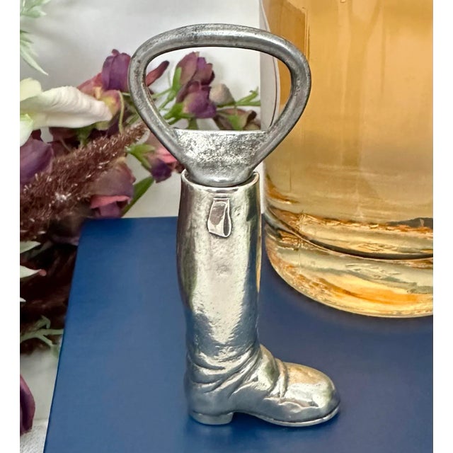 Metal Early 20th Century Sterling Silver Cork Screw Equestrian Silver Cork Screw Bottle Opener For Sale - Image 7 of 8