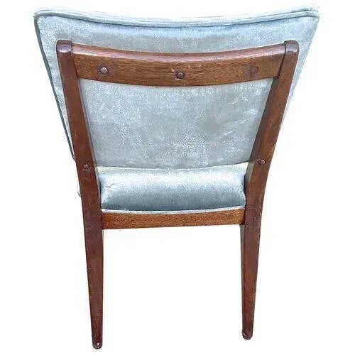 Mid-Century Modern Mid-Century Modern Brown Saltman Velvet Side Chair For Sale - Image 3 of 7