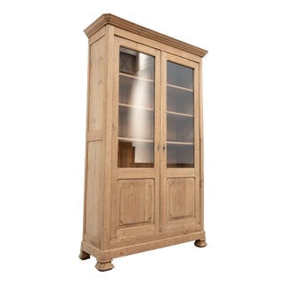 Large 19th Century Oak Glass-Fronted Bookcase, 1880 For Sale