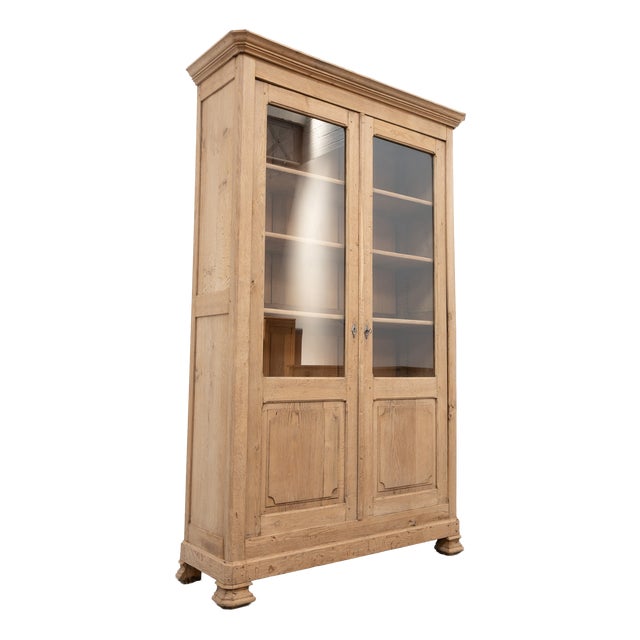 Large 19th Century Oak Glass-Fronted Bookcase, 1880 For Sale