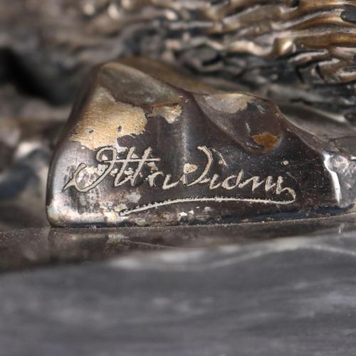 Metal Rampant Lion in Silver Sheet Manufacture Ottaviani For Sale - Image 7 of 11