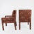 Rustic Pair of Upholstered Club Chairs by Parson For Sale - Image 3 of 8