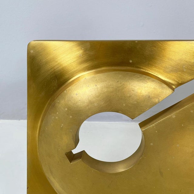 Metal Italian Modern Brutalist Brass Sculpture by Edmondo Cirillo, 1970s For Sale - Image 7 of 18