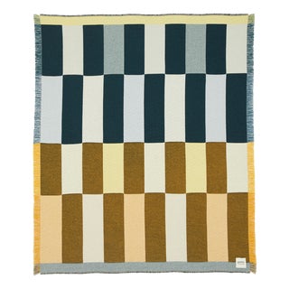 Dash Blanket in Teal and Yellow by Granite + Smoke For Sale