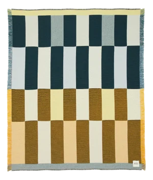 Dash Blanket in Teal and Yellow by Granite + Smoke