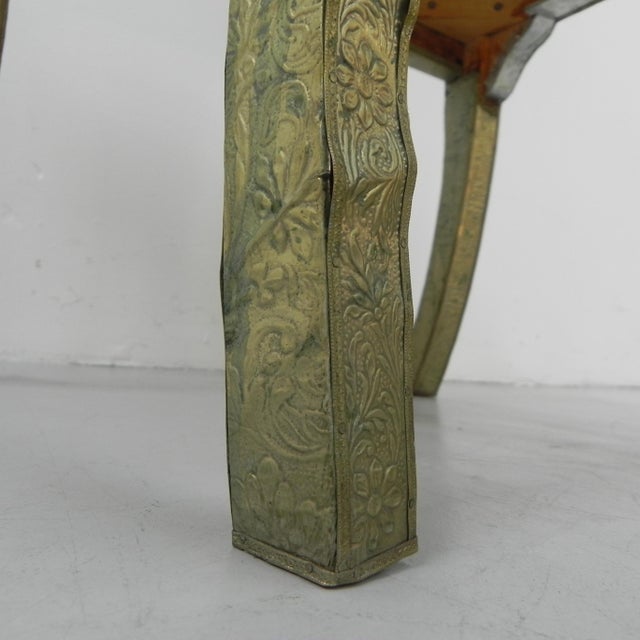 Dining Chair with Stamped Tin, 1920s For Sale - Image 4 of 18