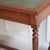 Wood Small Antique Desk or Console Table with Green Leather Top, 1890s For Sale - Image 7 of 18