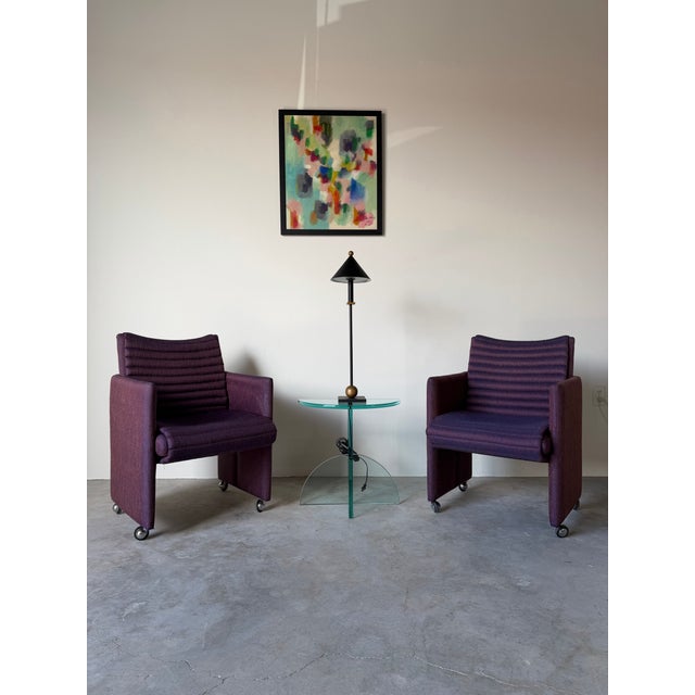 1980s 1980s Postmodern Italian Design Geometric Sculptural Glass Side Table For Sale - Image 5 of 12