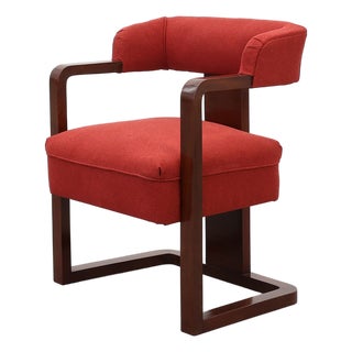 Art Deco Red Chair, Belgium, 1920 For Sale