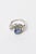 Vintage Art Deco Style Diamond Baguette, Sapphire and Platinum Ring, Size 6 60's For Sale - Image 4 of 10