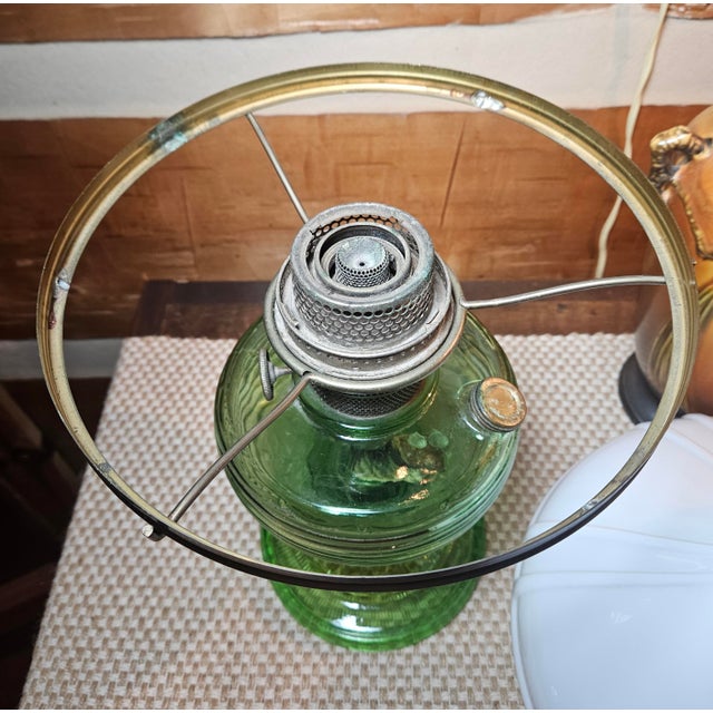 1920s Emerald Green Lincoln Drape Table Lamp Made by Bradley and Hubbard For Sale - Image 9 of 16