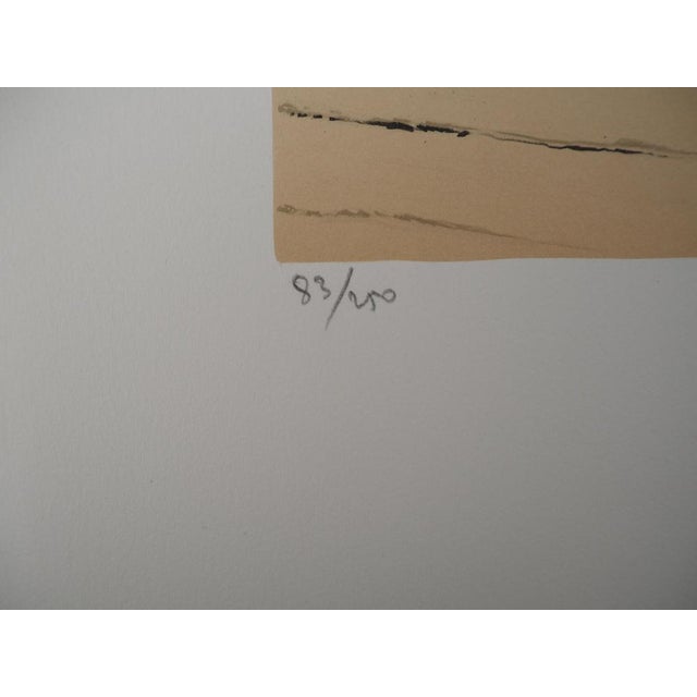 Ramon Dilley, Couple on the Beach, Original Signed Lithograph For Sale - Image 6 of 8