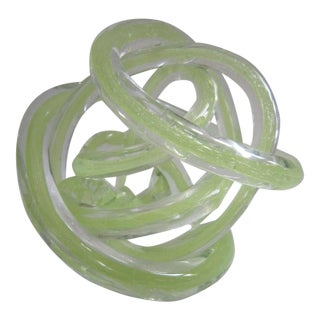 Vintage Sculptural Glass Knot For Sale