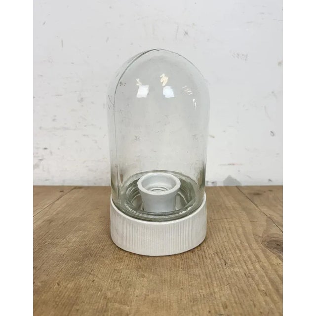 Vintage White Porcelain Wall Light, 1970s For Sale - Image 6 of 13
