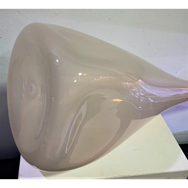 1970s Vintage Blowed Glass Vase For Sale - Image 5 of 7