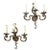 Pair of French Gilt Wrought Iron Three-Arm Wall Sconces, Louis XV Style, 1920s For Sale - Image 9 of 9