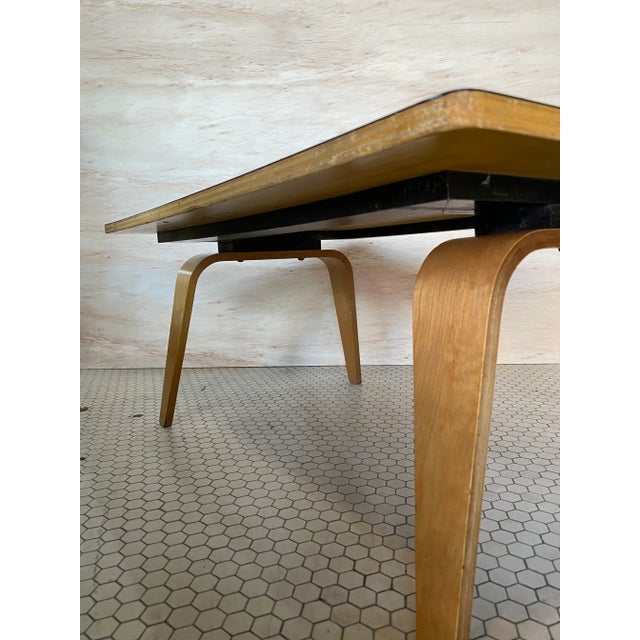 Black Early Charles Ray Eames Otw 1940s Coffee Table Orig Gloss Black Formica Top For Sale - Image 8 of 12