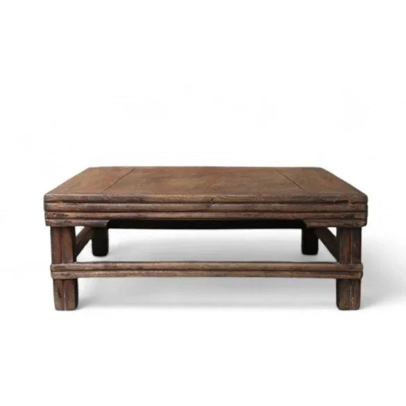 Chinese Small 10" Tall Rustic Asian Coffee Table For Sale - Image 3 of 6