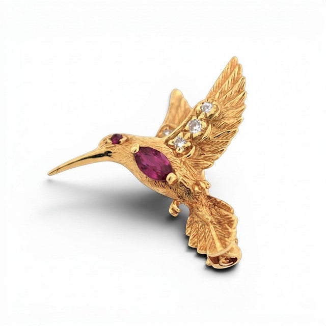 Vintage Brooch E. Wolfe and Co Signed and Numbered 18k Gold For Sale - Image 6 of 6