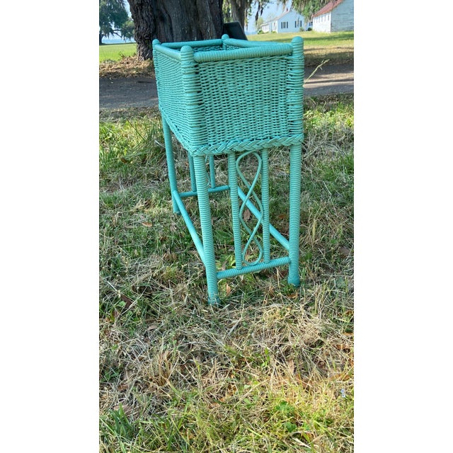 1930s Attributed to Heywood Wakefield Wicker Planter Box For Sale In Savannah - Image 6 of 10