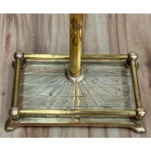 Metal Vintage Brass Mallard Motif Fireplace Tools on Stand For Sale - Image 7 of 10