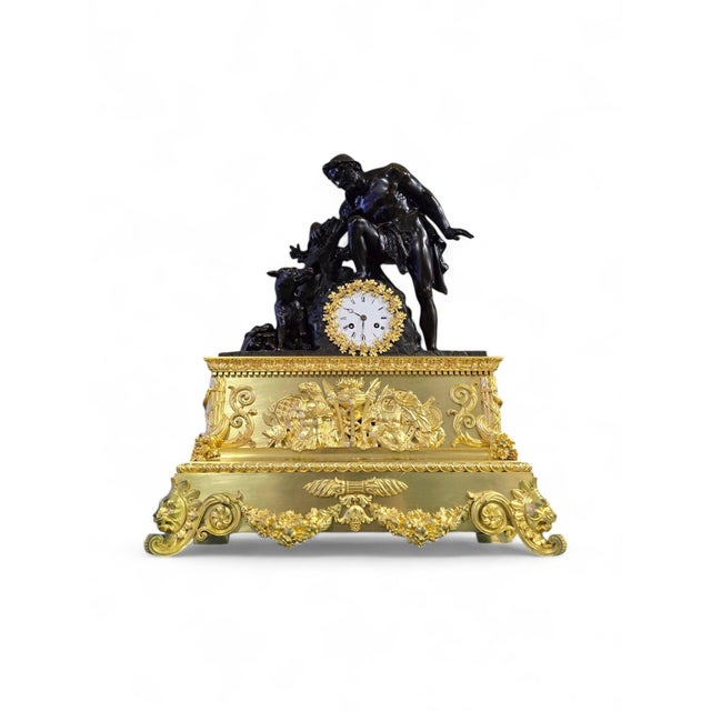 Large Model Empire Clock Depicting Faustulus Discovering Romulus and Remus, 1825 For Sale - Image 18 of 18