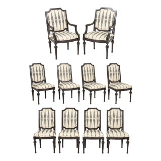 Modern "Fern Tree" Upholstered Dining Chairs, 10 For Sale