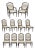 Modern "Fern Tree" Upholstered Dining Chairs, 10 For Sale