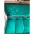 This is a stunning Chinese export-style jewelry chest, masterfully crafted with vibrant burl wood insets that showcase a...