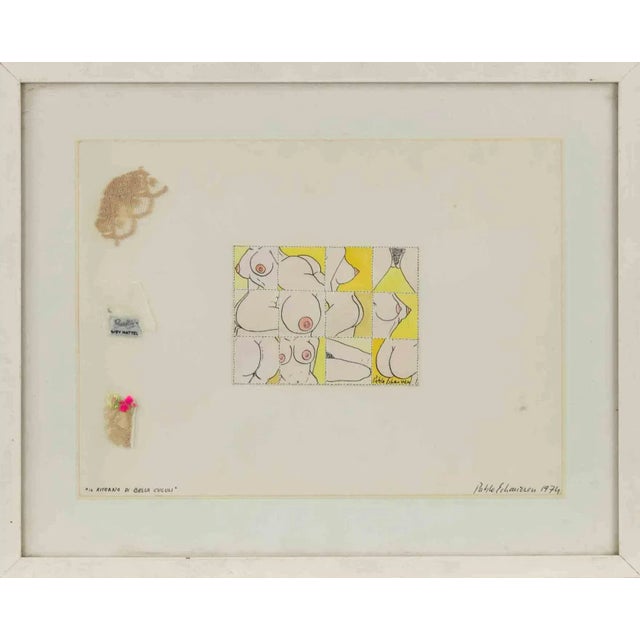 1970s Pablo Echaurren, The Return of Bella Cuculi, Original Mixed Media, 1974 For Sale - Image 5 of 5