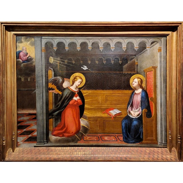 17th Century Italian Old Master -The Annunciation -Oil Painting For Sale - Image 13 of 13