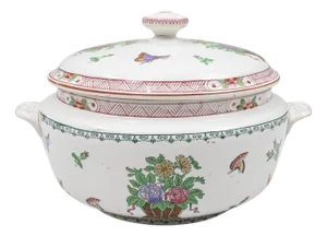 Mid 20th Century French Special Edition Porcelain Tureen With Lid