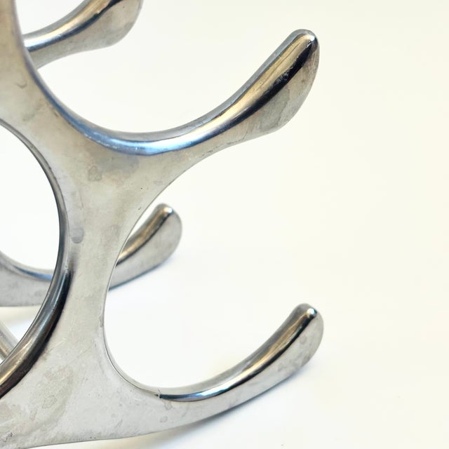 Vintage Sculptural Aluminum Wine Rack by Michael Noll For Sale In San Francisco - Image 6 of 9
