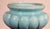 Superb late 19th-century celadon blue glazed ceramic planter. The body is decorated with fluting, and the rim and base...