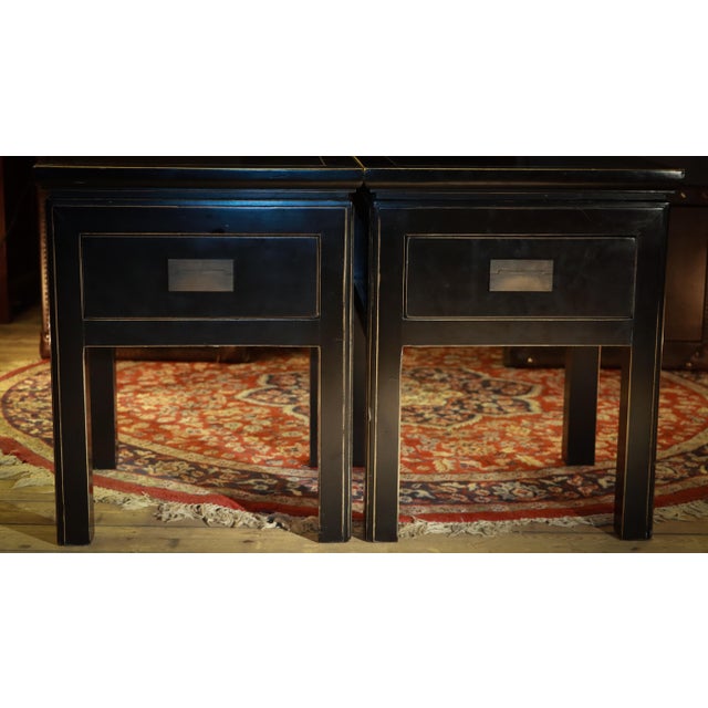 Vintage Canton Bedside Tables in Black Ash from Lombok, 2010s, Set of 2 For Sale - Image 10 of 18