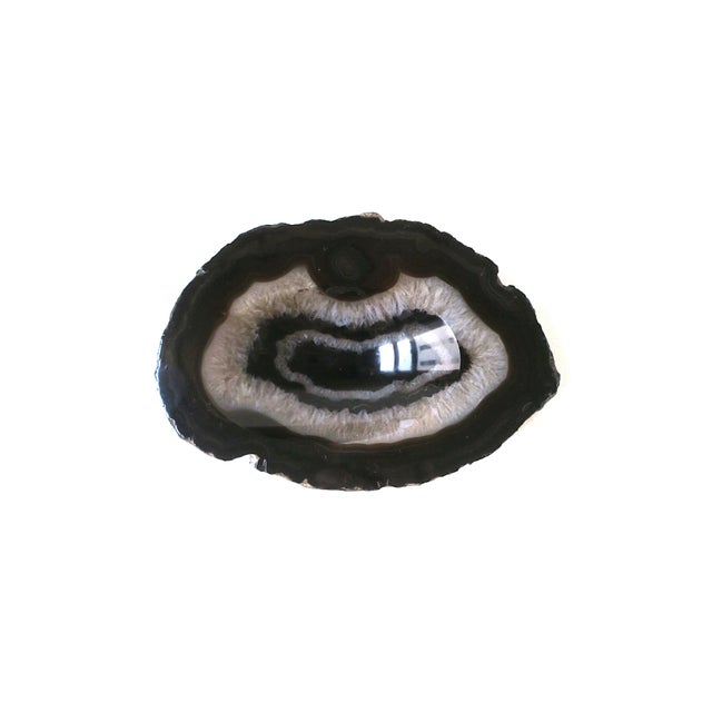 Stone Agate Jewelry Dish Dark Brown For Sale - Image 7 of 10