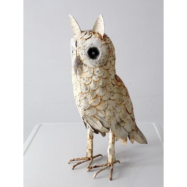 Mid-Century Brutalist Metal Owl Sculpture For Sale - Image 11 of 15