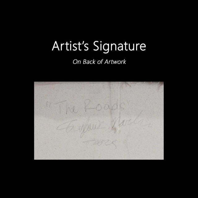 The Roads - Abstract Modern Textural Minimalist Painting on Canvas Original Artwork by Taylour Martin For Sale - Image 9 of 9