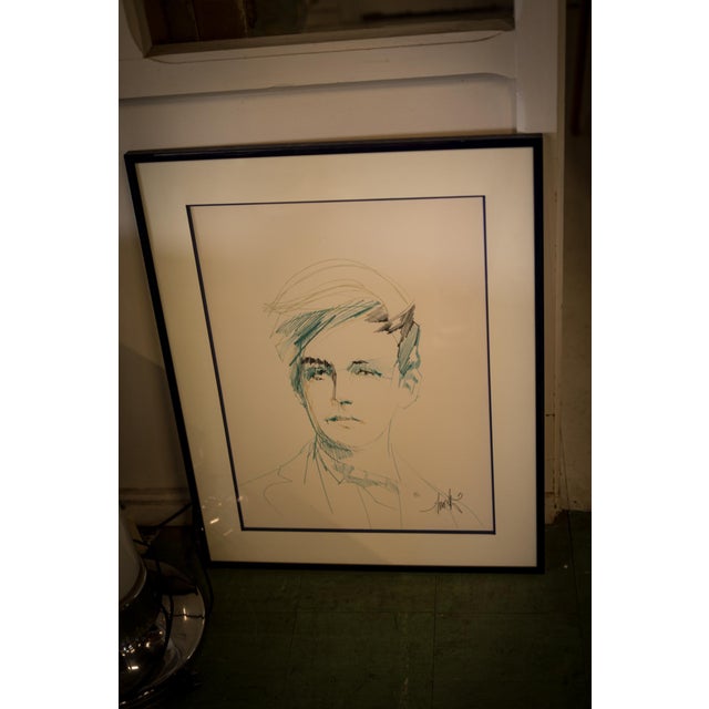 Modern Raymond Moretti, Portrait, 1960s, Lithograph For Sale - Image 3 of 5