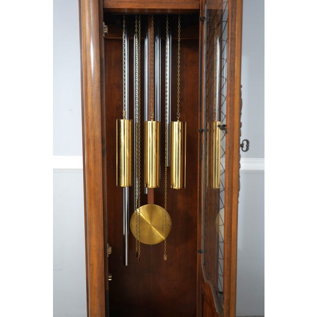 1970s Ridgeway Walnut 5 Tube Tall Case Grandfather Clock For Sale - Image 5 of 18