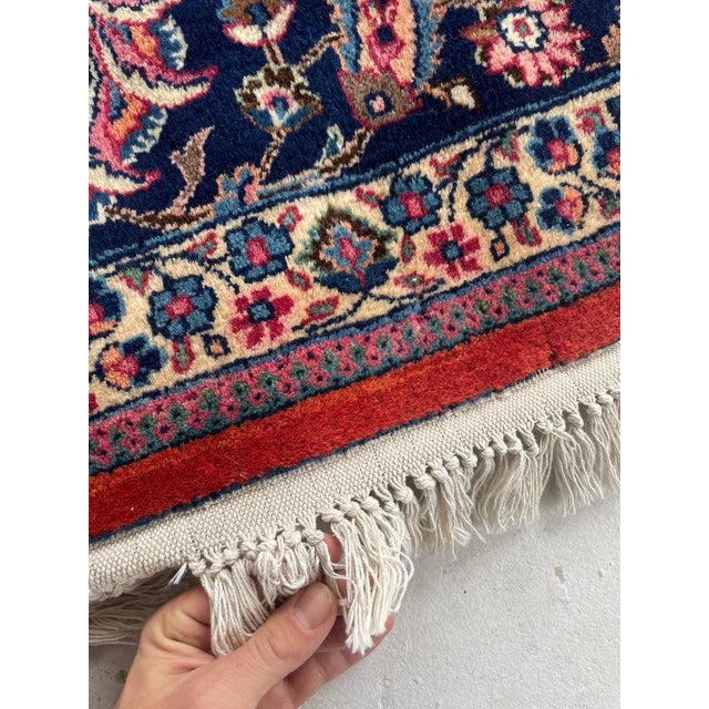 1960s Palace Size Vintage Persian Mashad Signed Rug 11.7 x 16 For Sale - Image 5 of 14