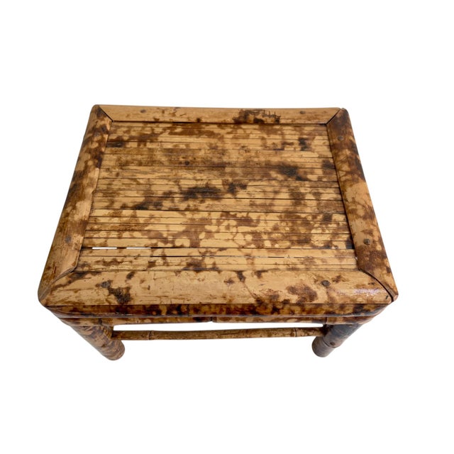 Vintage Tortoiseshell Bamboo Stool or Stand For Sale - Image 9 of 10
